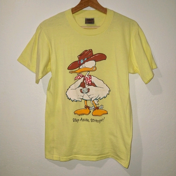 Vintage 80s Cowboy Duck Tee Shirt - Picture 1 of 6